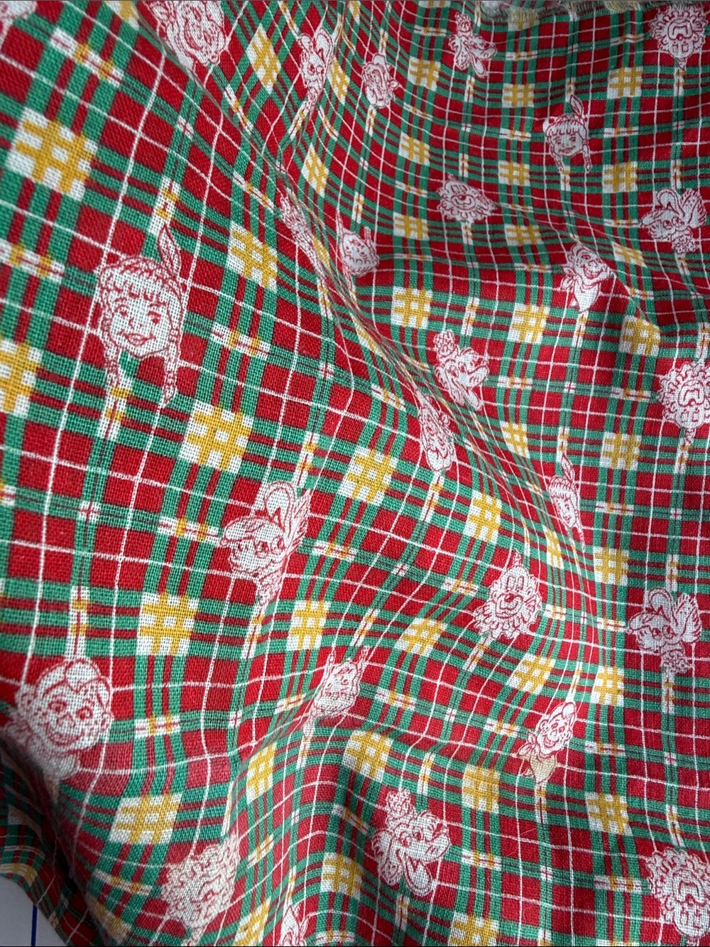 Vintage Feed Sack Style Floral Plaid Fabric + Red Cotton Lot - Picture 14 of 16